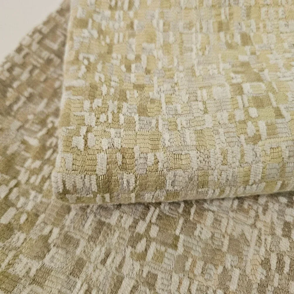 Set Of 2 Haverty's Tweed Beige & White Throw Pillow Covers Zippers 20